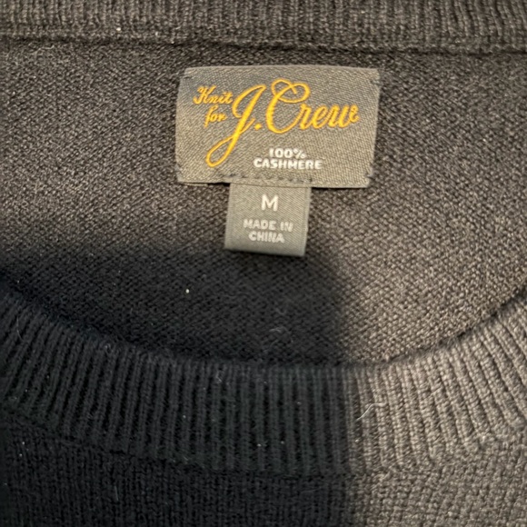J. Crew Men's Black Cashmere Crewneck Sweater - Picture 2 of 2